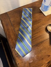 Brooks Brothers Stain Resistant Blue, Green, & Yellow Silk Tie 4x58 Made in USA