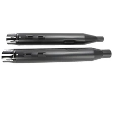 Rinehart Black 4 in. Slip-On Mufflers w/Black Castle End Caps - 500-0107-CASTLE