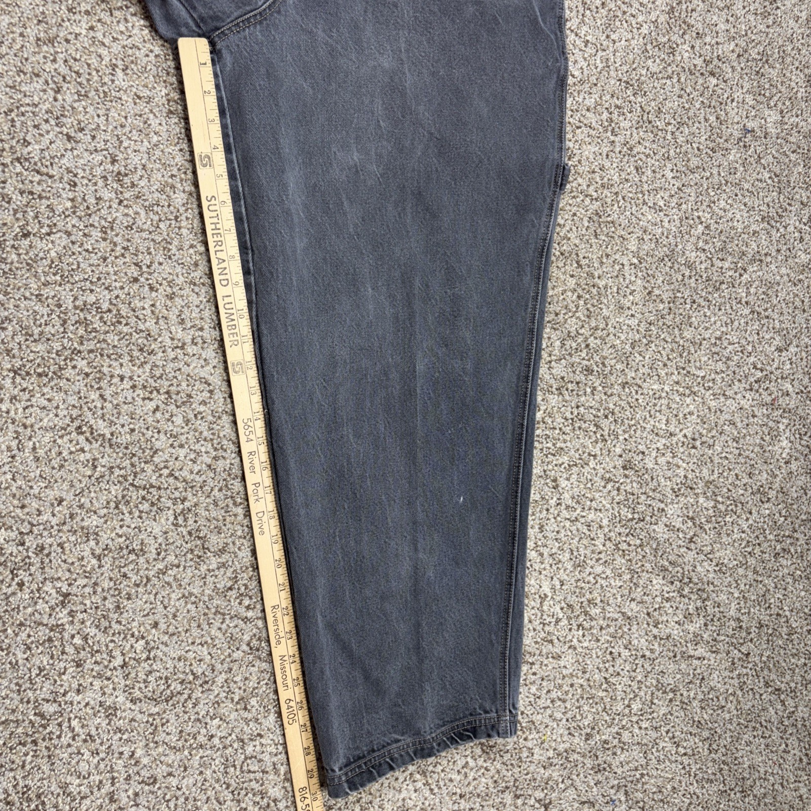 Urbanix Dynamic Jeans Mens 46x32 Black Carpenter Denim Fits 41 X 30 - View 11