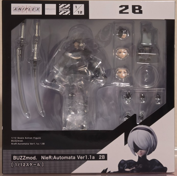 BUZZmod. ニーア オートマタ Ver.1.1a 2B BUZZmod NieR: Automata Ver 1.1a 2B 1/12 Scale Action Figure