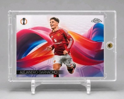Topps Chrome UEFA Club 2025 Alejandro Garnacho Helix H-6 Manchester United