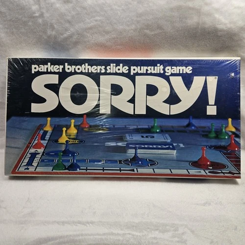 Vintage 1972 SORRY! Board Game Parker Brothers No. 390 - Factory Sealed New