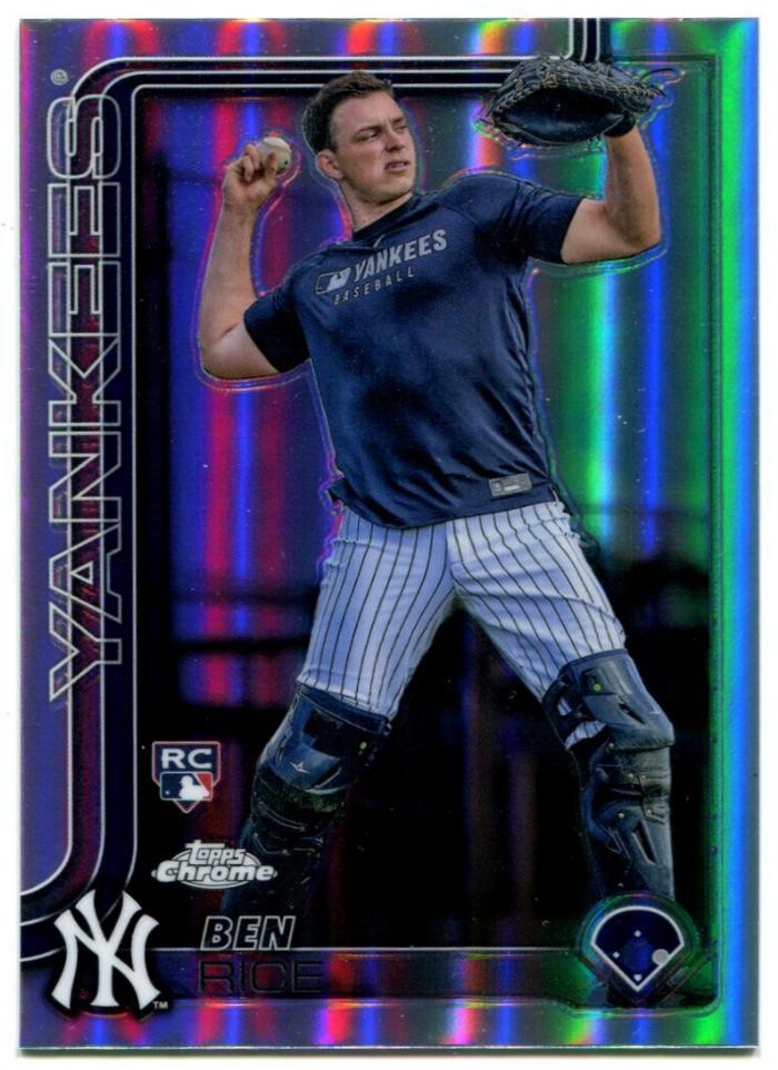 2025 Topps Chrome #139 Ben Rice Image Variation Rookie New York Yankees