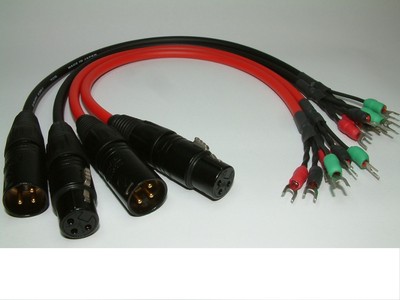 4 x 1' Adaptor cables Lugs to XLR for UREI LA2A LA3A 1176