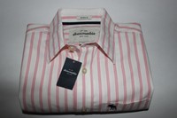 Abercrombie Kids Size Xl Boy's L/s White W/red Stripes Muscle 1 Pocket Shirt Abercrombie Kids Size Xl Boy's L/s White W/red Stripes Muscle 1 Pocket Shirt
