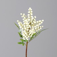 Beerenzweig Mit BläTter 50Cm Weiß Dp# Kunstzweig KüNstlicher Zweig Beeren