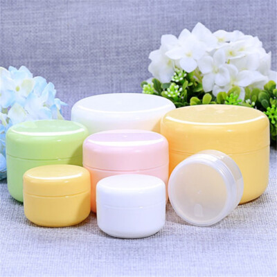 20/50/100 Empty Round Plastic Cosmetic Container Sample Pot Jar Travel Reusable@
