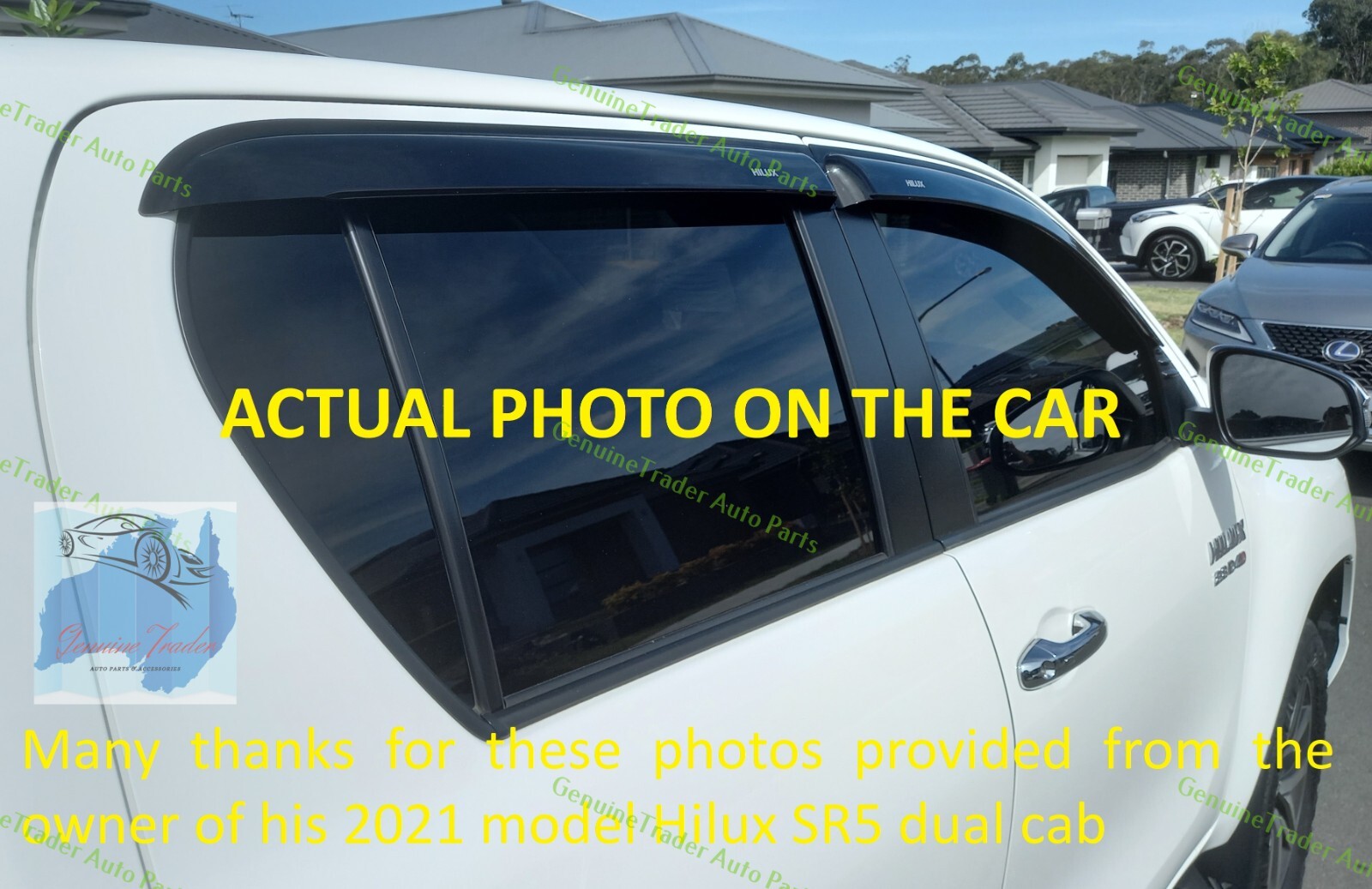 Window Visor Weather Shields fit for Hilux DUAL CAB N80 2015-2024 ...