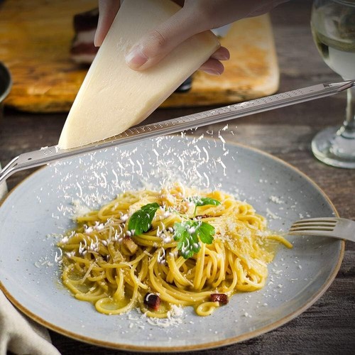 Lemon Zester Kitchen Cheese Grater Ginger long handle Sharp Stainless Steel - Picture 6 of 8