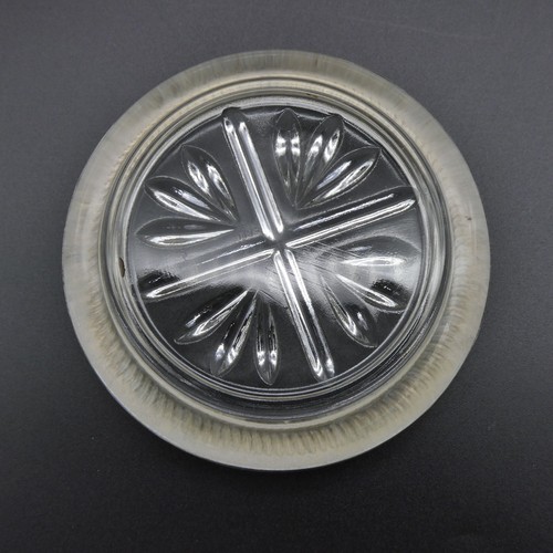 3 Vintage FB Rogers Sterling Coasters Silver Rim Clear Glass Tulip Cross 3.75" - Picture 5 of 19