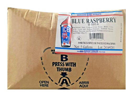 ICEE Mix Blue Raspberry Syrup 5 Gallon Box FCB Machine Refill Allergen Free - Picture 3 of 3
