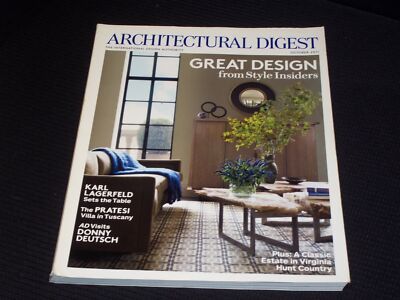 2011 OCTOBER ARCHITECTURAL DIGEST MAGAZINE - GREAT DESIGN FRONT COVER - E 4050