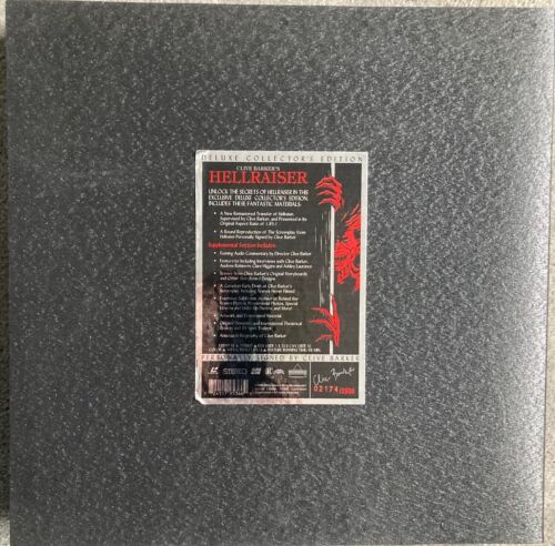 Hellraiser: Deluxe Collector's Edition 1987 Laserdisc Box Set Signed #2174/2500 - Picture 2 of 12
