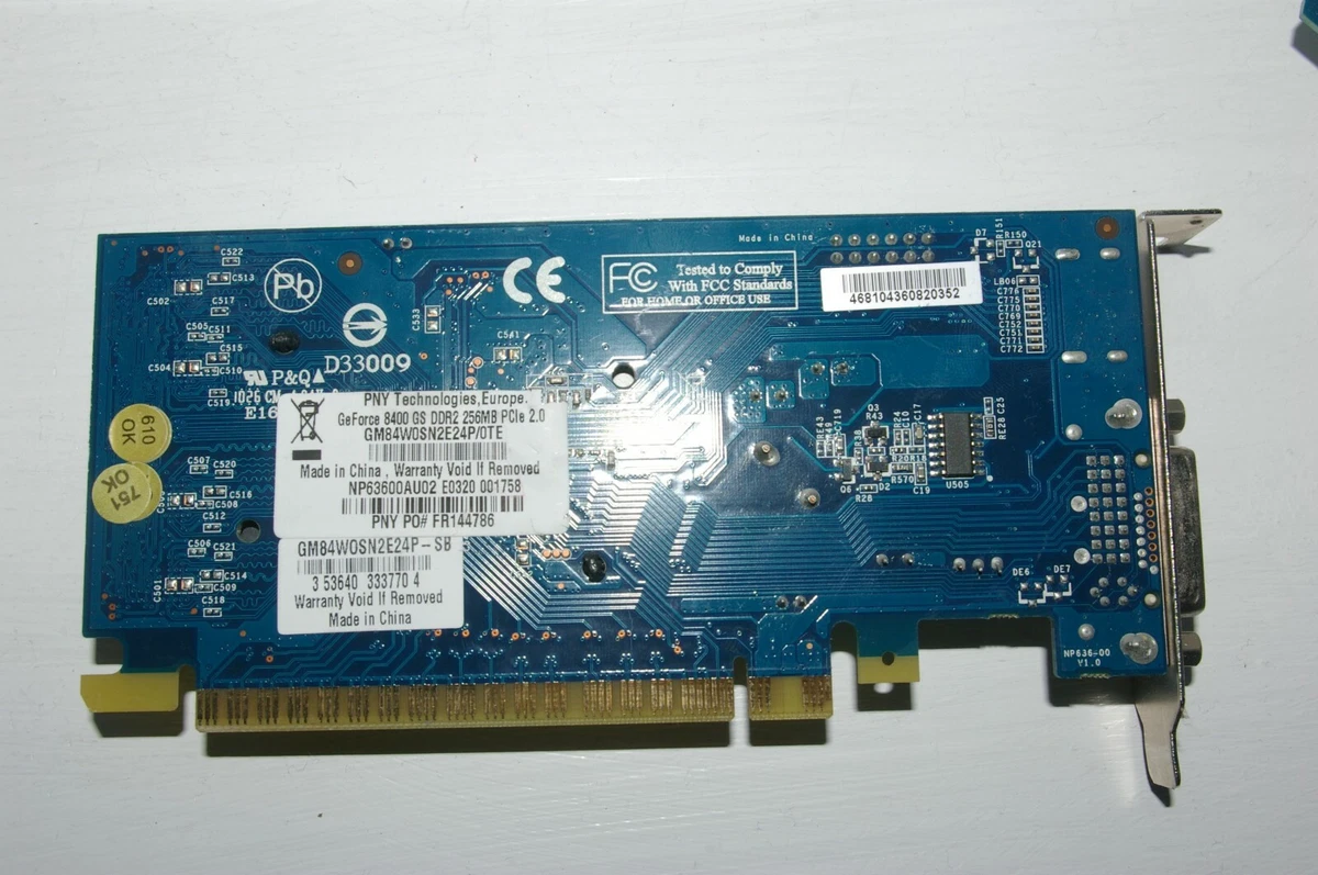 PNY NVIDIA GEFORCE 8400GS G98 256 MB DVI eBay