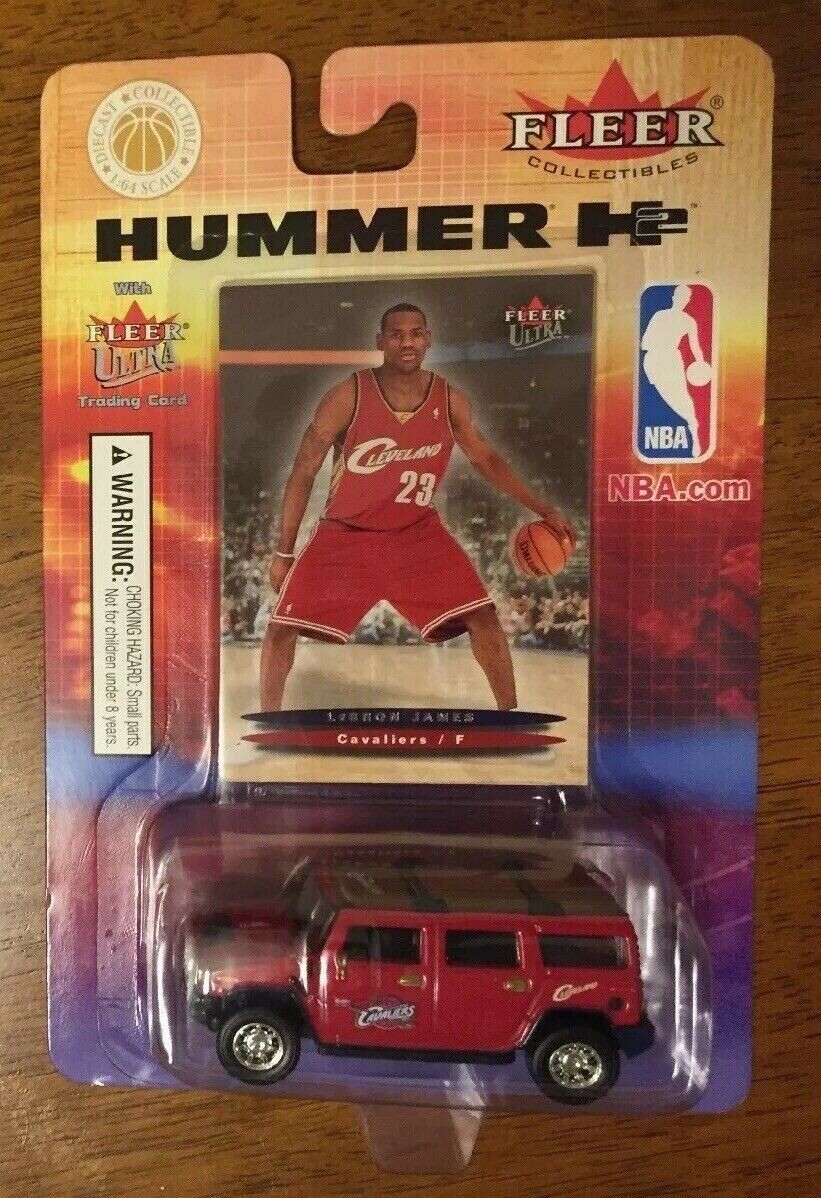 LEBRON JAMES 2003-04 FLEER ULTRA ROOKIE CARD WITH H2 HUMMER TOY TRUCK *UNOPENED*