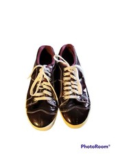 90's Vintage Chunky skechers Man Made Patent Faux Leather Shoes Women's 7