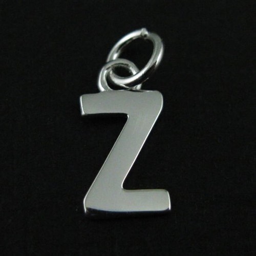 925 Sterling Silver Letter Charms, A-Z Letter Pendant (1 piece) - Picture 27 of 27