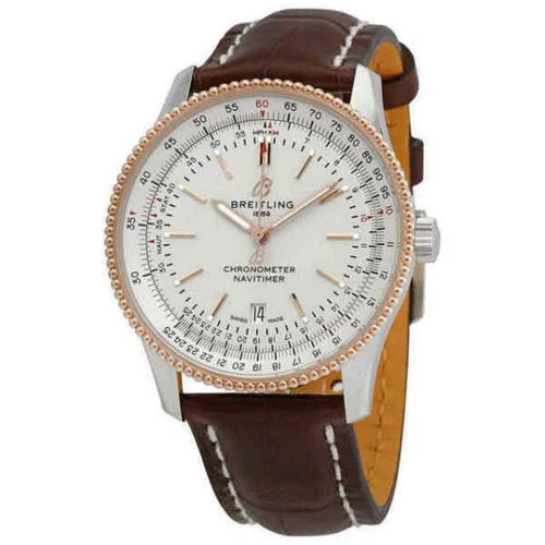 30 m (3 ATM) Breitling Armbanduhren mit Leder-Armband
