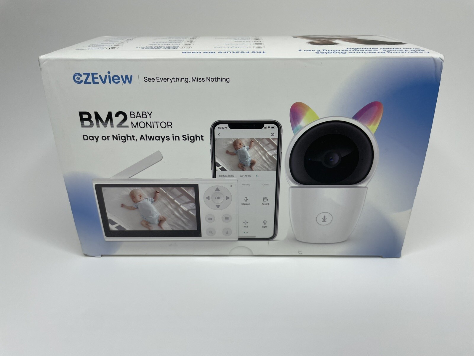 BM2 Baby Monitor with Night Vision Motion Tracking Alexa App Remote Wide View-image