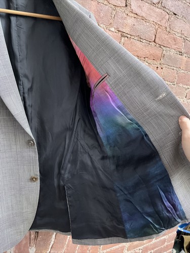 Paul Smith Mens Jacket, Sz 38, Gray Prince of Wales Check Wool/Mohair, Italy - Picture 11 of 16
