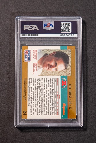 Bob Griese, Miami Dolphins - signed 1990 Pro Set football card - PSA/DNA - Picture 2 of 2
