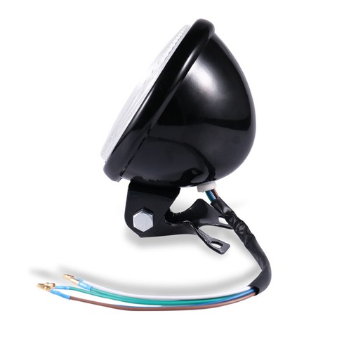 Universal Motorcycle Hi/Lo Beam Headlight 12V HeadLamp Chopper Cafe Racer Bobber - Picture 7 of 7