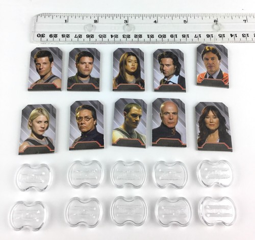 Battlestar Galactica Board Game Replacement Character Tokens + Stands Part Piece - Picture 2 of 3