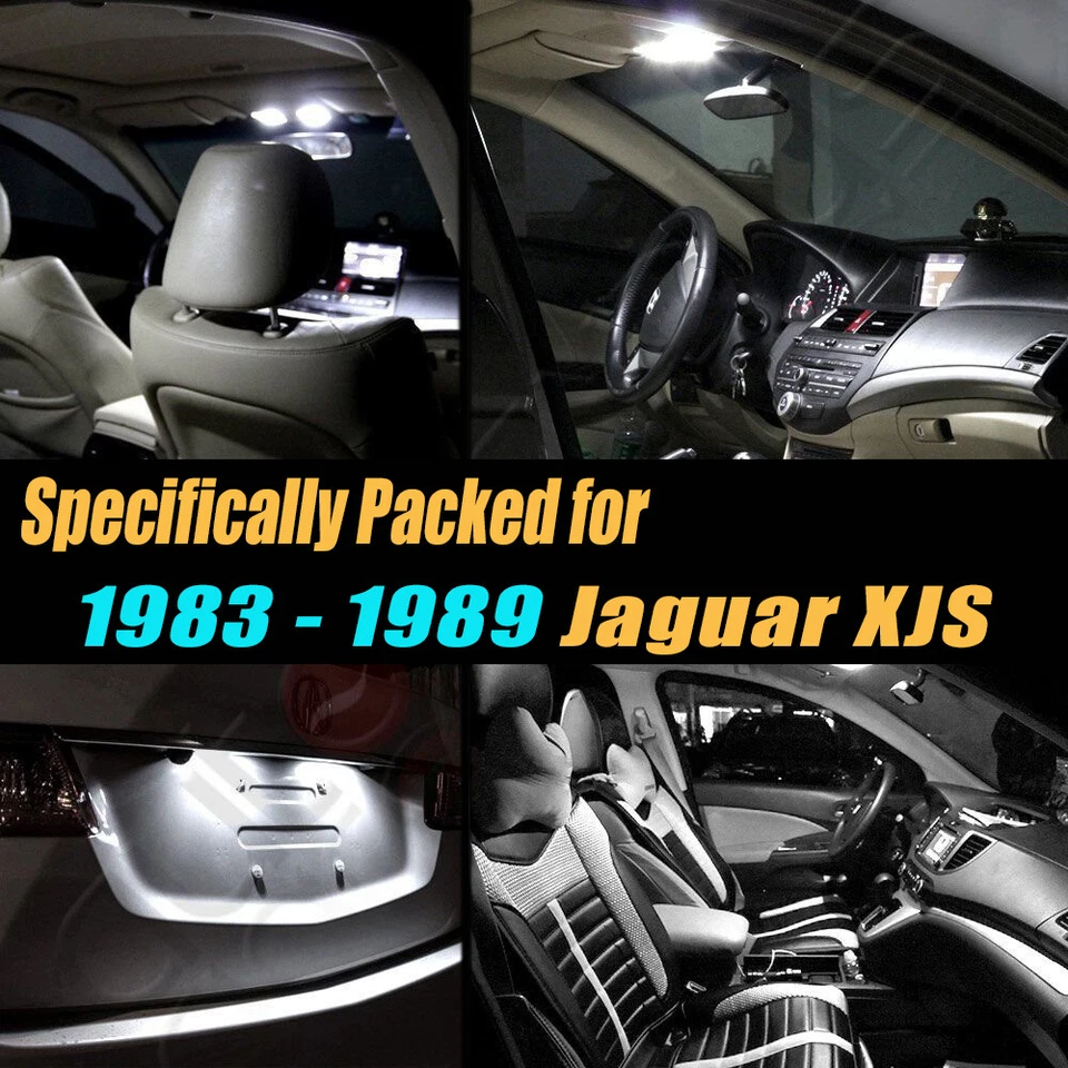 14Pc Super White Car Interior LED Light Bulb Kit for 1983-1989 Jaguar XJS - Image 2 of 4
