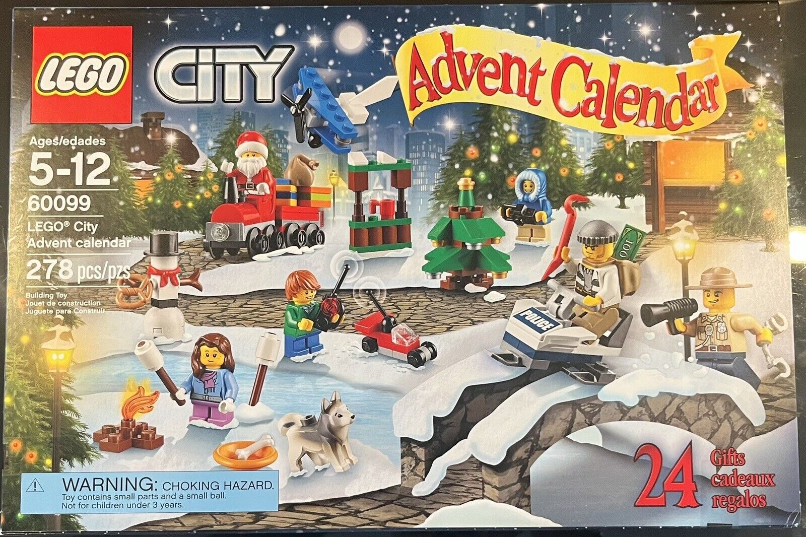2015 Lego City Advent Calendar New NIB Sealed 60099 278 Pieces Christmas