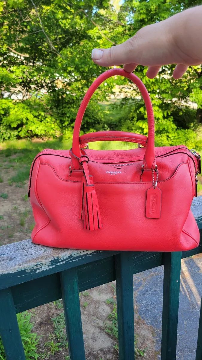 Authentic COACH Legacy Haley Satchel Hand Boston Bag Leather No.L1273 23574