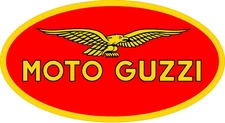 #k110 4.5" Moto Guzzi Racing Classic Vintage Decal Sticker LAMINATED Red