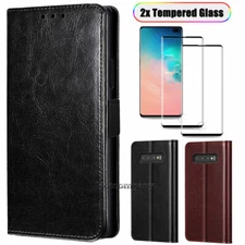 For Samsung Galaxy S10/S20 Plus/S10e Leather Flip Wallet Case Stand Pouch Cover