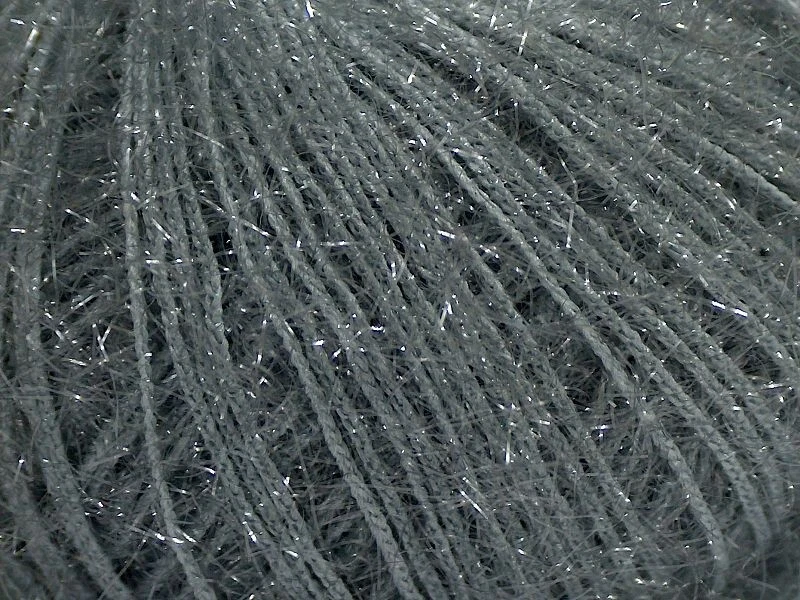 Sparkle Soft Grey 68303 Ice Yarn Metallic Lurex Nylon Eyelash Yarn 50g 153y - Image 4 of 4