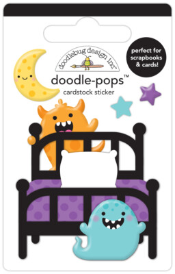 Doodlebug Stickers Doodle-pop 3D Halloween Cute Boogie Monsters Bed Pillow Moon