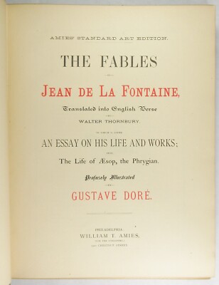La Fontaine's FABLES with Illustrations by GUSTAVE DORE | eBay