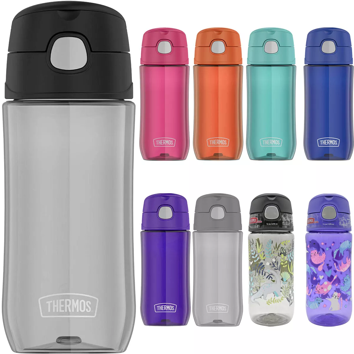 Thermos Funtainer 16 Ounce Plastic Hydration Bottle With Spout