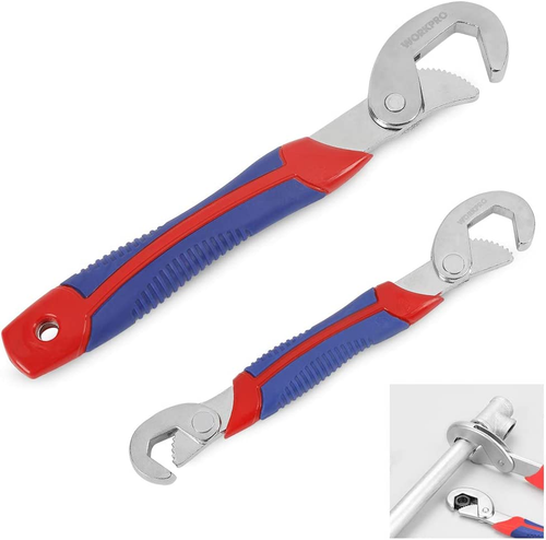💚CHIAVE CHIAVI FISSE UNIVERSALE IN ACCIAIO PER DADI BULLONI 9-32 MM SET 2PZ - Foto 8 di 11