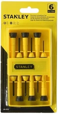 STANLEY 6PC SCREWDRIVER PRECISION SET, PART: 66-052, QUANTITY - 1 SET