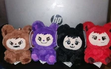 NEW W/ Tags Halloween La Babies Plush Keychain Bag Charms Complete Set of 4