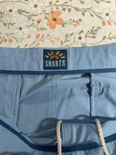 Faherty Men's All Day Shorts Size 38, 9", Blue, Lightweight, Casual Drawstring