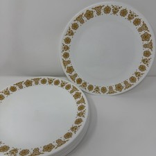 5 Corelle Butterfly Gold 10 1/4" Dinner Plates Vintage MCM Dishes