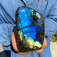 1.8LB Rare Natural Labradorite Quartz Crystal Freeform Mineral Specimen Healin