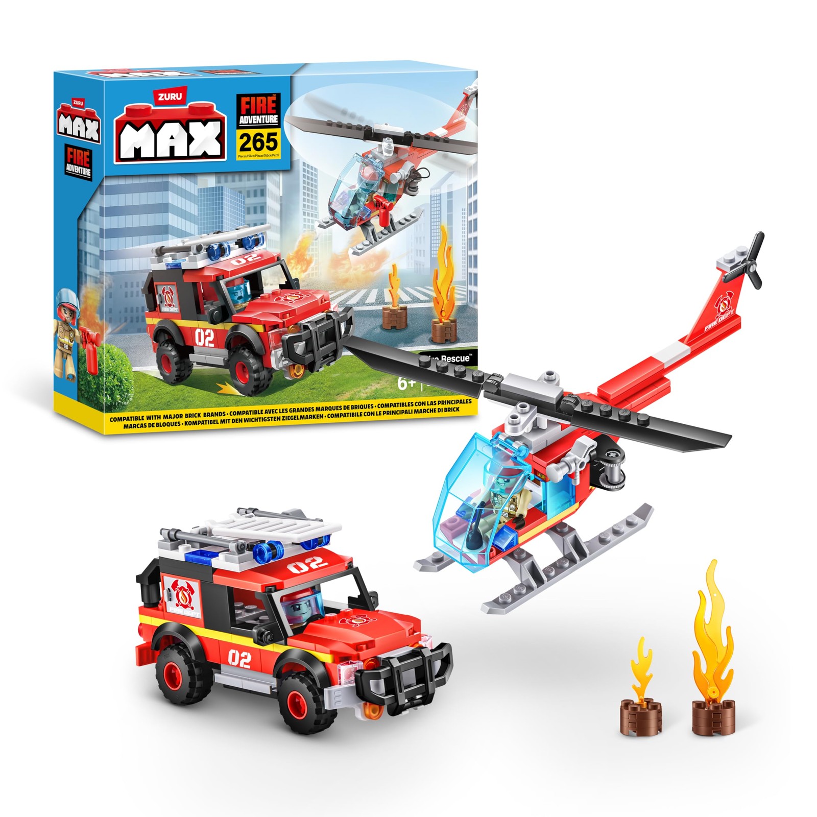 MAX Adventure Fire Rescue Playset 245 pieces Building Bricks Toys For Kids 5 4290₽