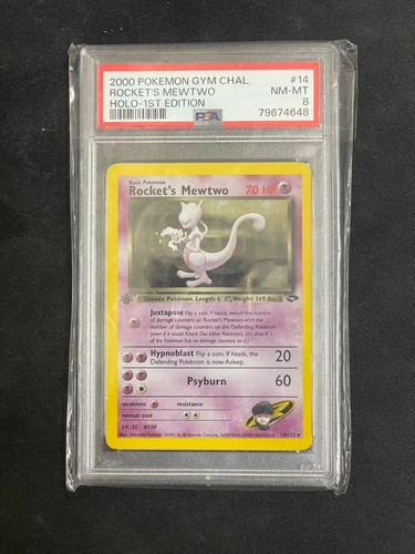 Rocket's Mewtwo (1st Edition) graded PSA 8 for sale on eBay