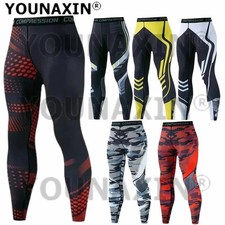 Herren Kompressionshose Leggings Fußball Laufen Gym Leggins Socke