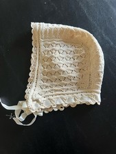 Antique Infant Lace Bonnet - Early 1900s - Excellent Condition