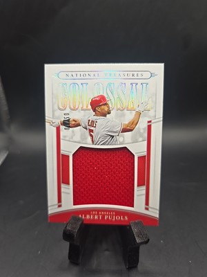 Albert Pujols 2020 Panini National Treasures 5/10 Game Used Jersey Number