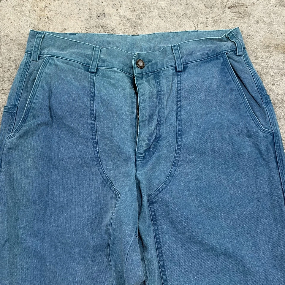 Pantalones Patagonia De Colección Para Hombres 32 Azul Teal Ropa de Trabajo Doble Rodilla Sin Logotipo de Nieve RARO Foto 2 de 4