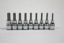 Matco Tools ADV 1/4" Drive Metric & SAE Hex Socket Set of 9x