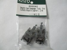 Kato 800042 Truck Smoothside Passenger Gray w/ Knuckle Coupler. 1 Pair N-Scale